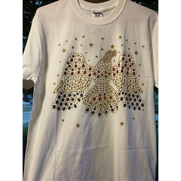 NWT B&K Enterprises Jumpsuit Stuff ELVIS ALOHA EAGLE 2 sided Tee Tshirt M - Picture 3 of 12